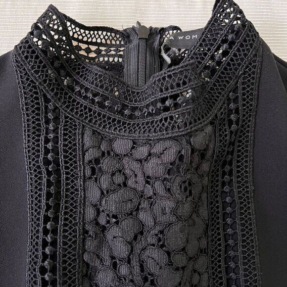 Zara Womens Dress Short Lace Casual Shortsleeve Fashion Fit Flare LBD Fashion S - Picture 6 of 8